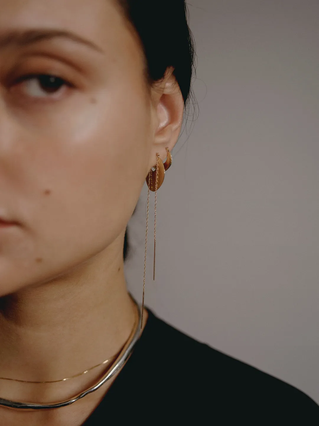 Leonore small disc hoops