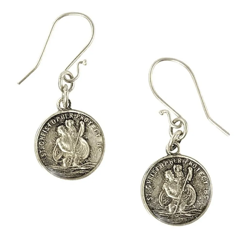 Les Celeste St Christopher Earrings