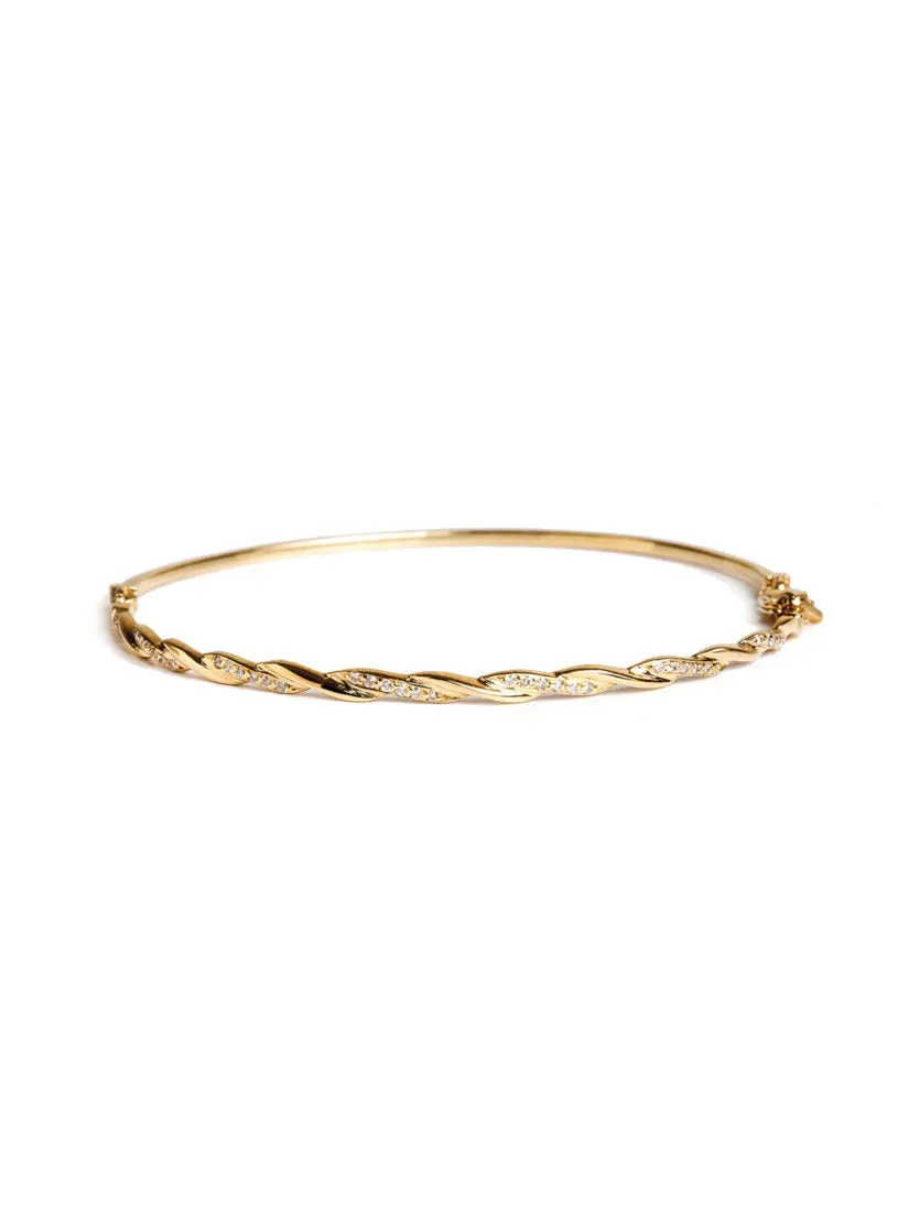 Levant Braided Bracelet with Diamonds