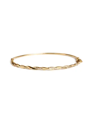 Levant Braided Bracelet with Diamonds