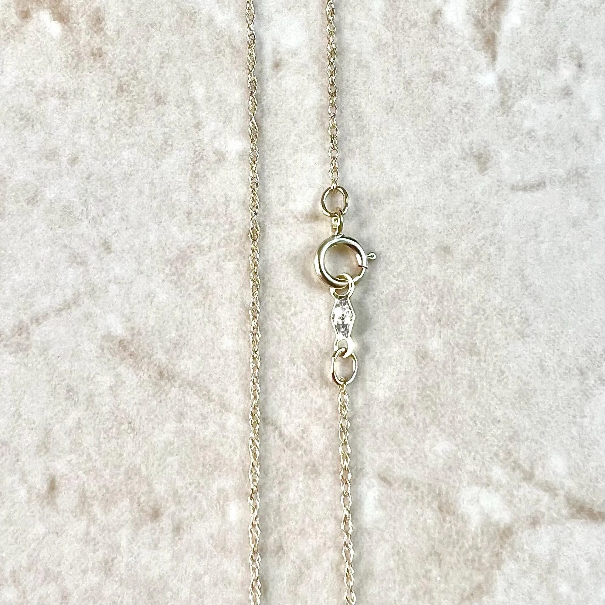 Lightweight 10 Karat Yellow Gold Rope Chain Necklace 18 Inches