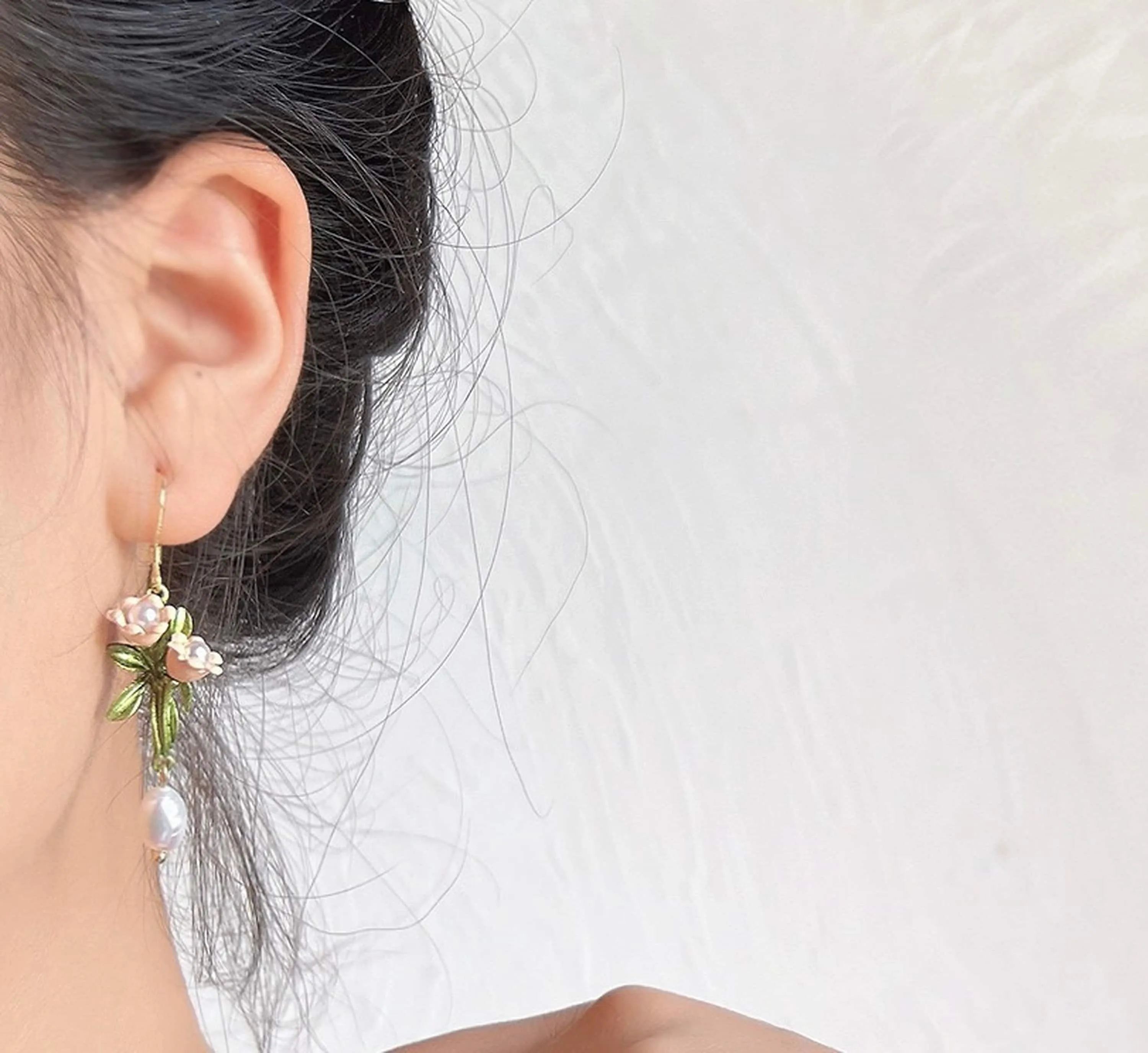 Lily of the Valley Flower Cluster Earrings