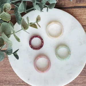 Luminous Rings with Gold Flake