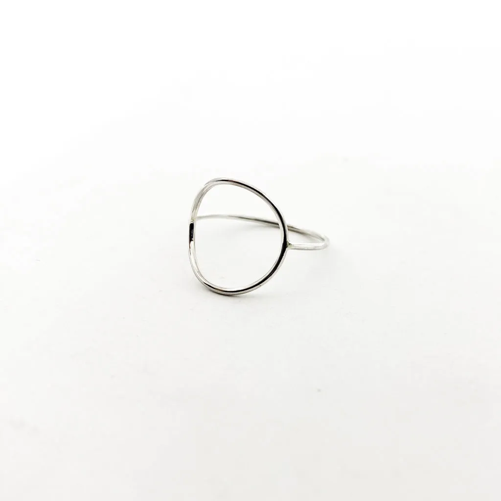 Luna Large Circle Ring | Silver