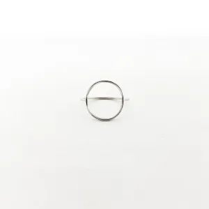 Luna Large Circle Ring | Silver