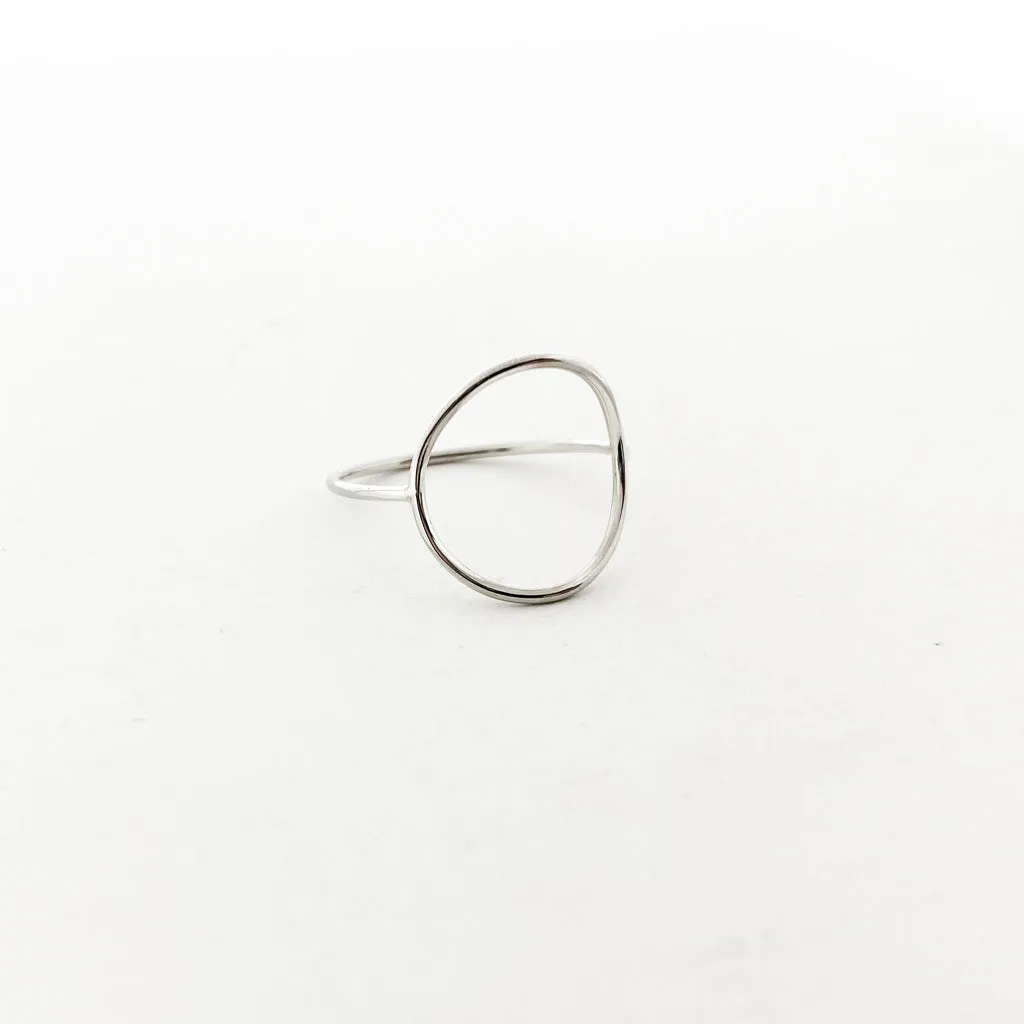 Luna Large Circle Ring | Silver