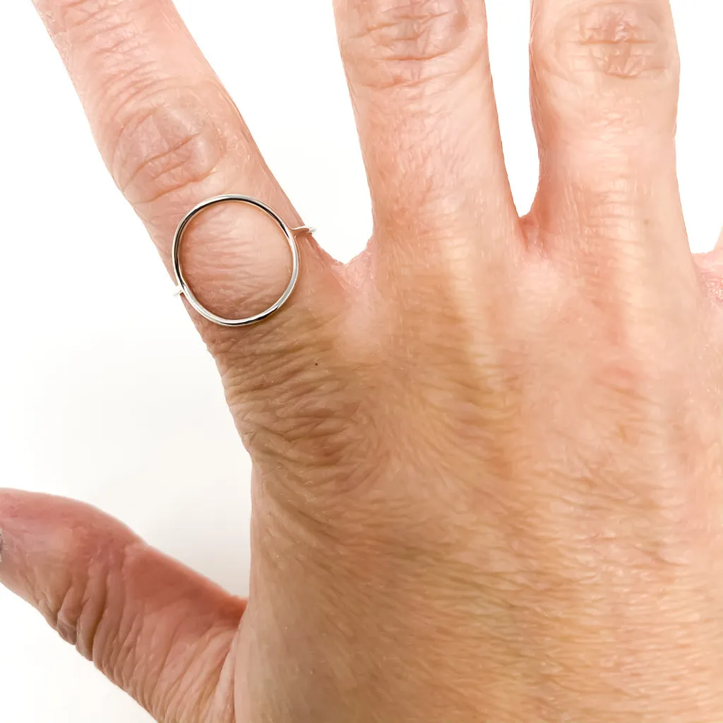 Luna Large Circle Ring | Silver