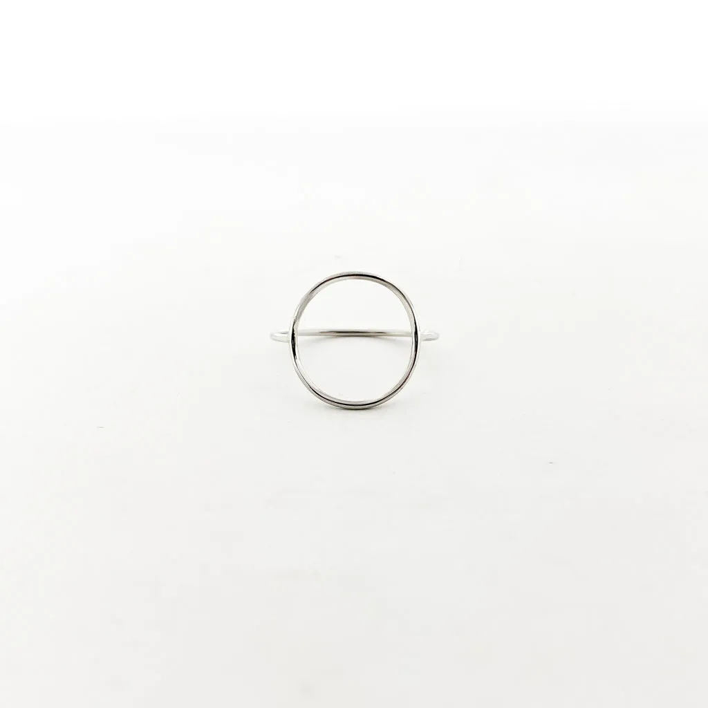 Luna Large Circle Ring | Silver