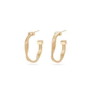 Marco Bicego Marrakech Yellow Gold Twisted Small Hoop Earrings
