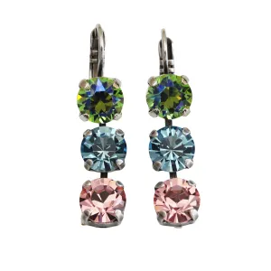 Mariana "Summer Fun" Silver Plated Three Stone Crystal Earrings, 1440/1 3711