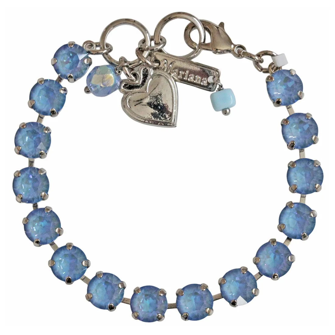 Mariana "Sun-Kissed Ocean" Rhodium Plated Must-Have Everyday Crystal Tennis Bracelet, 4252 143143ro