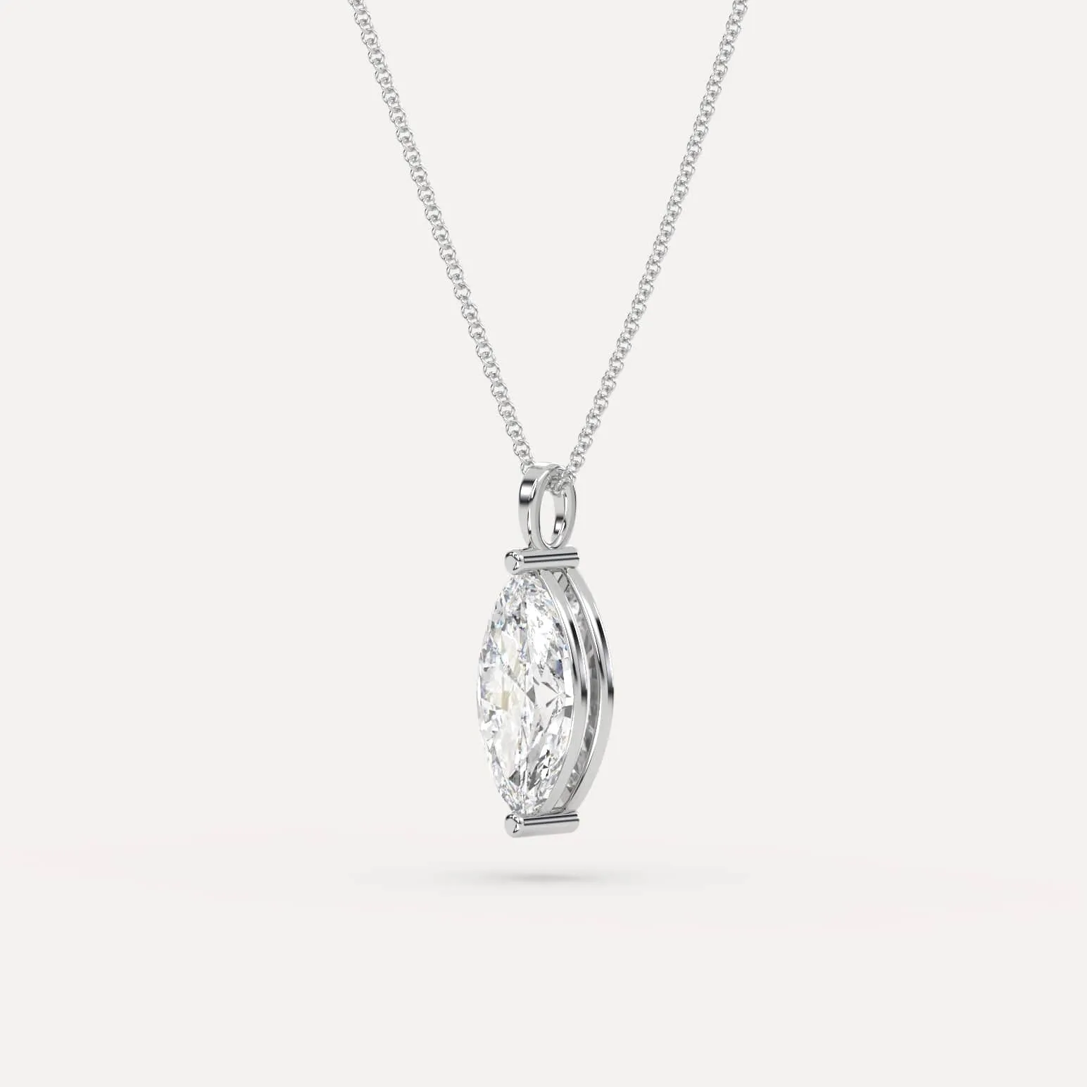Marquise Pendant Diamond Necklace Setting