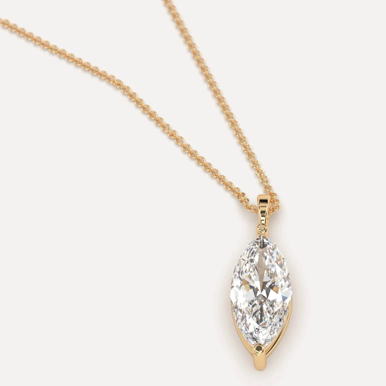 Marquise Pendant Diamond Necklace Setting