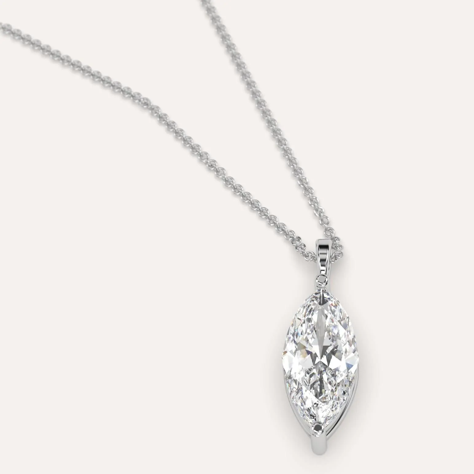 Marquise Pendant Diamond Necklace Setting