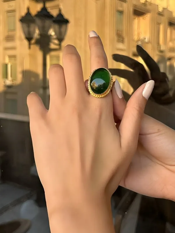Mawada Simple Agate Ring