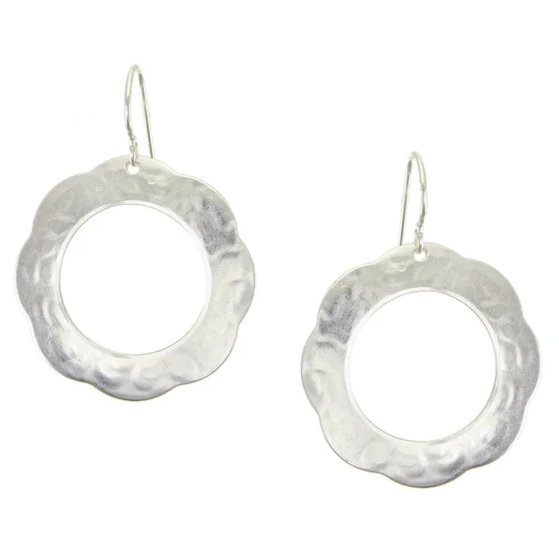 Medium Petal Ring Wire Earrings