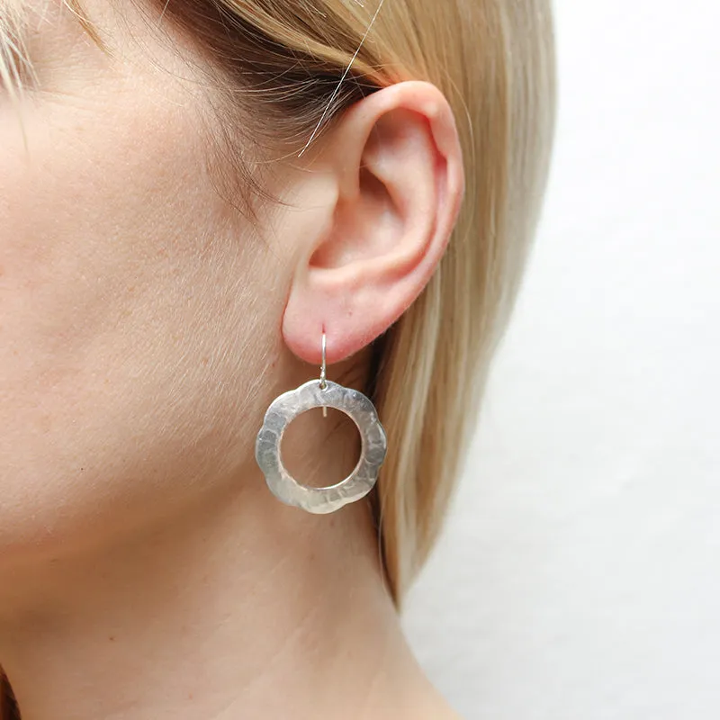 Medium Petal Ring Wire Earrings