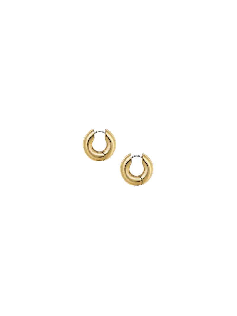 Medium Terra Hoops in Gold