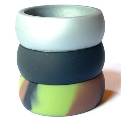 Men's 8mm Camo Combo Silicone Bands, Size 11 (91628)