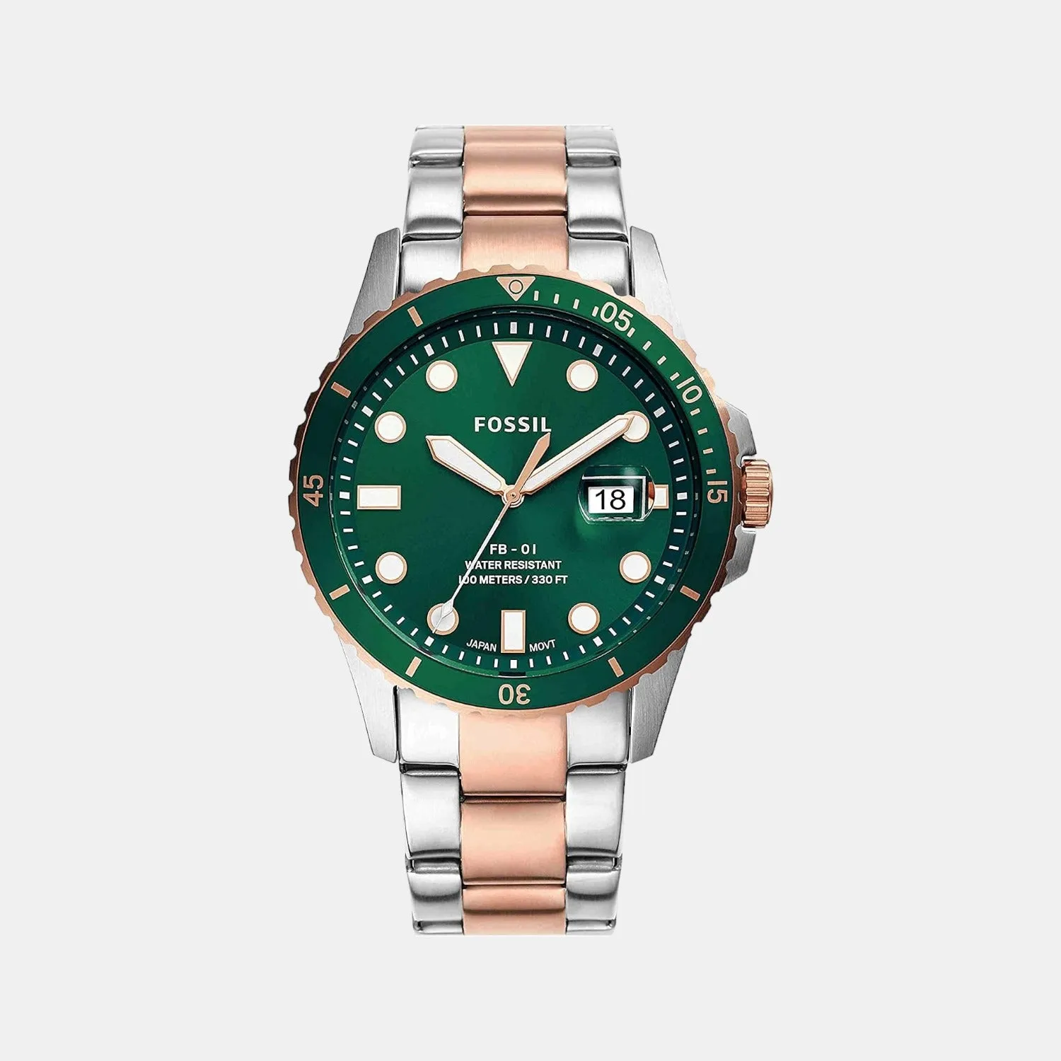 Men's Green Analog Stainless Steel Watch FS5743