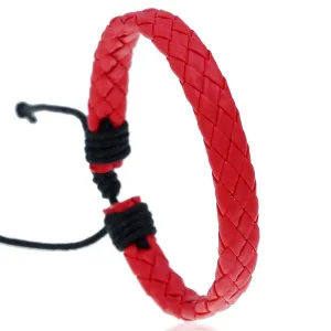 Men's Leather Bracelet Braided Adjustable Accessory