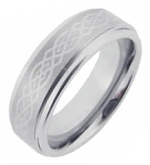 Men's Tungsten Carbide Executive Celtic Knott s 7MM Wedding Band Ring