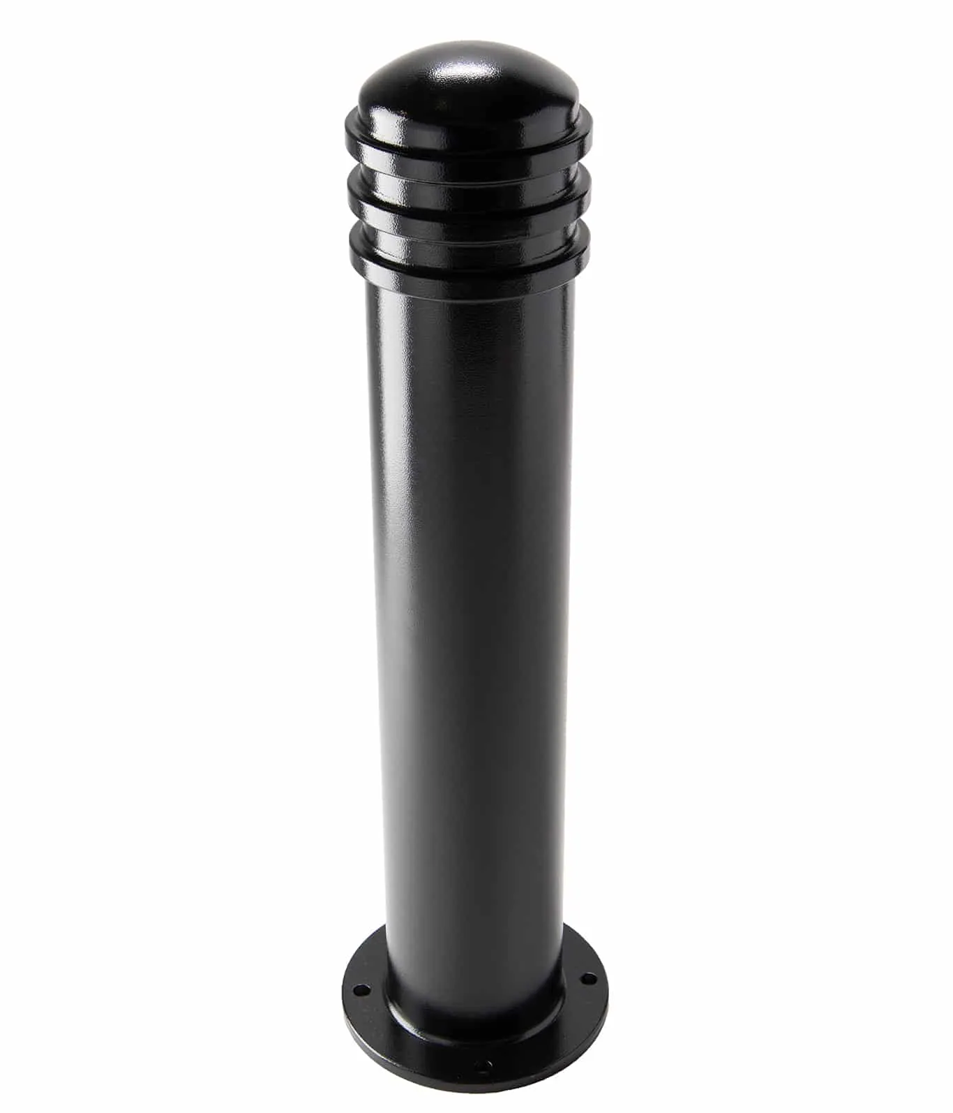 Metal Rings Decorative Bollard Simple Design - Powder Coted - Model BOLL2545