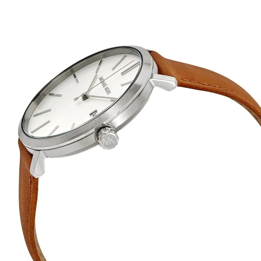 Michael Kors Blake Quartz Silver Dial Brown Leather Men's Watch MK8673
