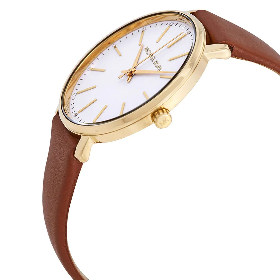 Michael Kors Pyper Crystal White Sunray Dial Ladies Watch MK2740