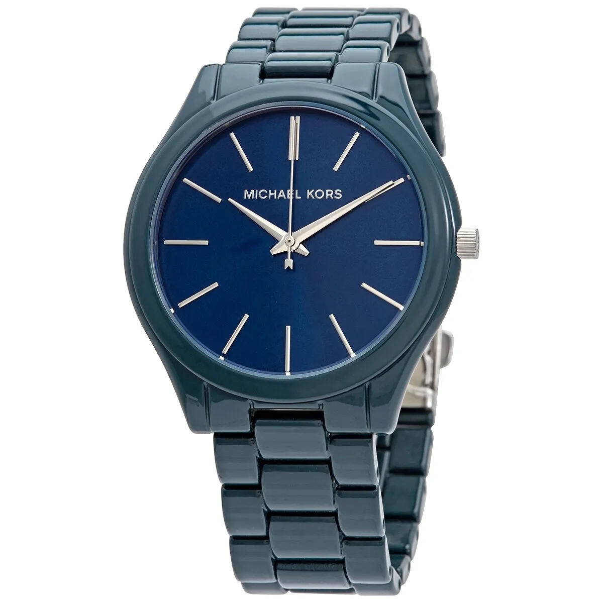Michael Kors Slim Runway Quartz Blue Dial 42 mm Watch MK4416