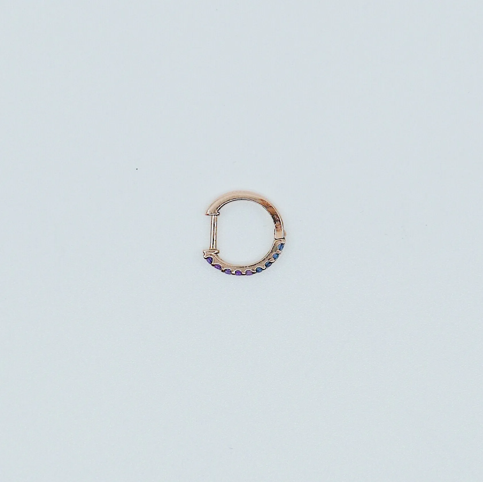 Mini Bi-Color Hoop Earring