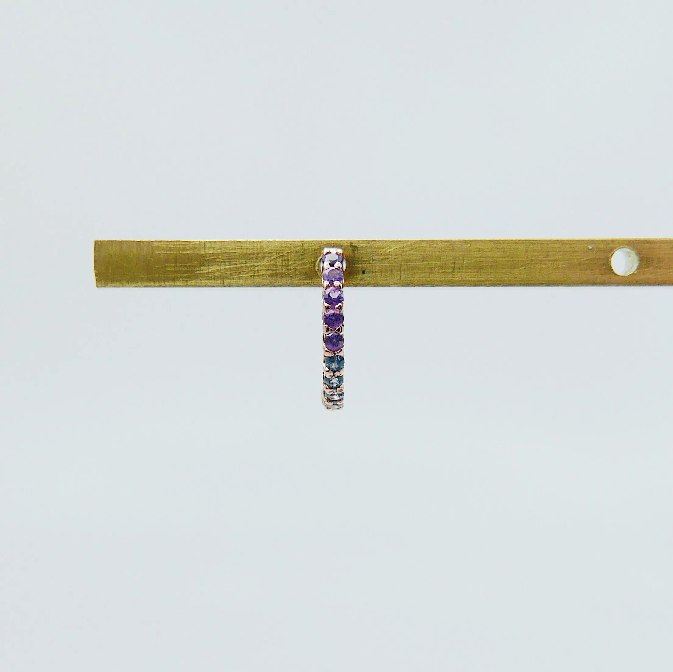 Mini Bi-Color Hoop Earring
