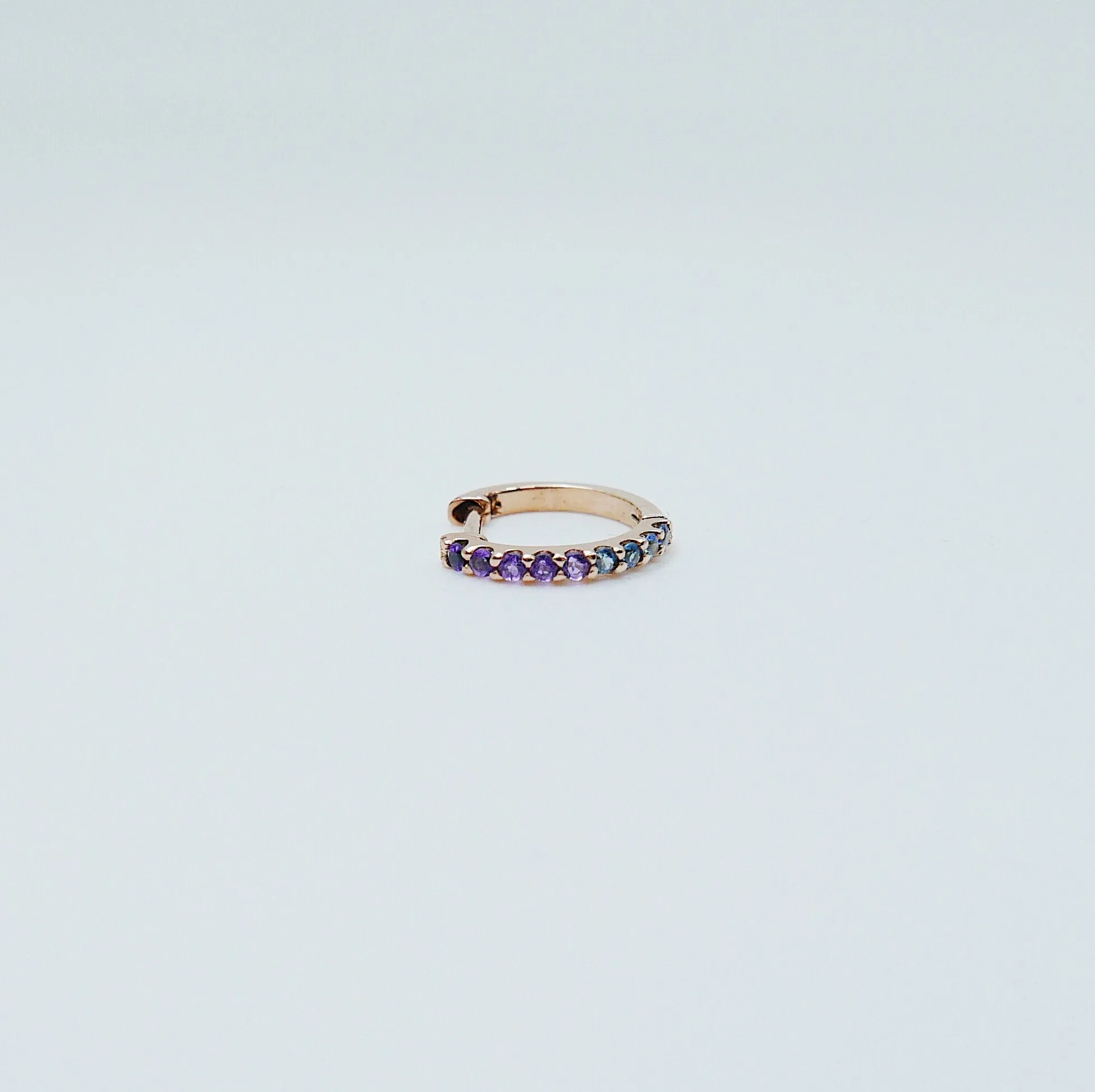 Mini Bi-Color Hoop Earring