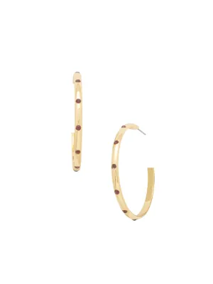 Mini Crystal Embellished Hoop Earrings - EFM25BGMMA