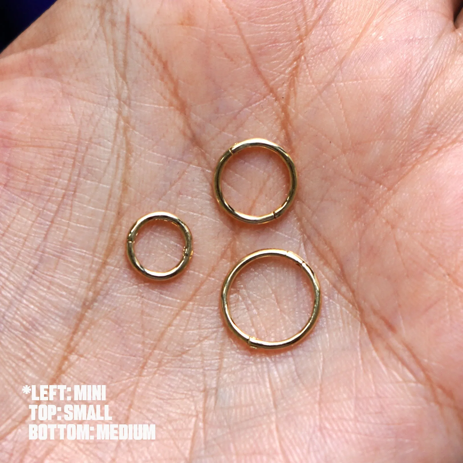 Mini Seamless Huggie Hoops / Piercing