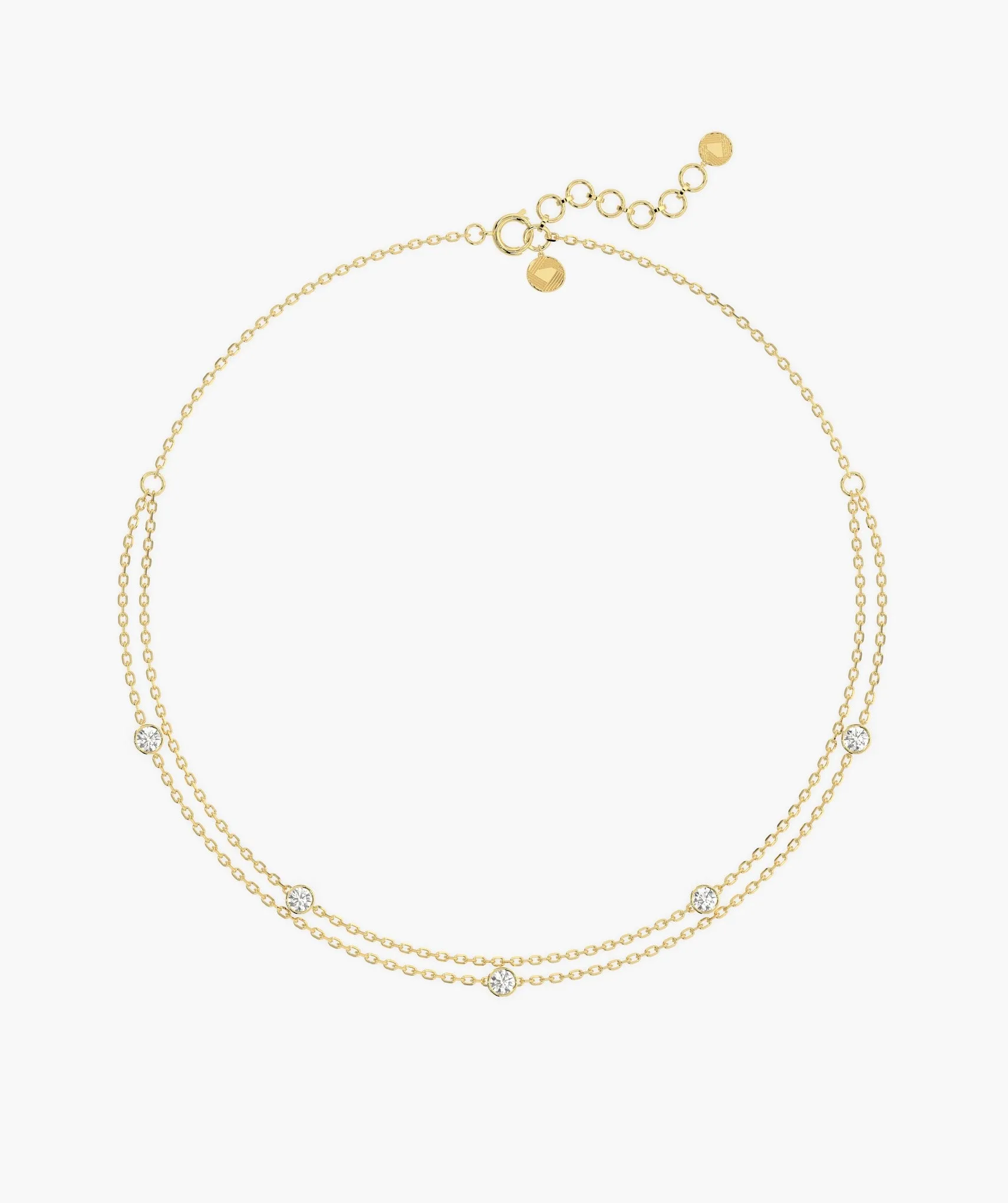Minimalist Diamond Charm Bracelet