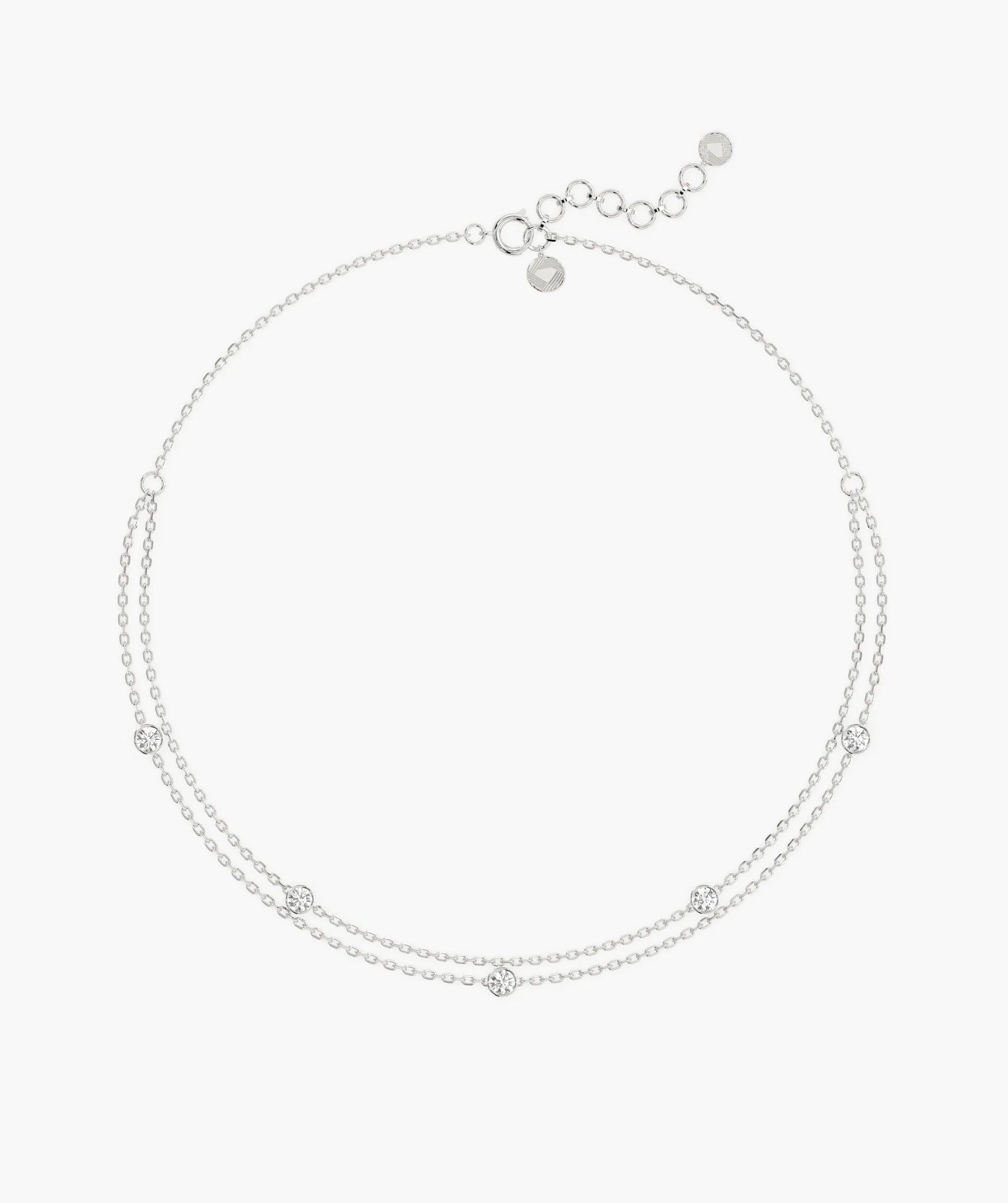 Minimalist Diamond Charm Bracelet