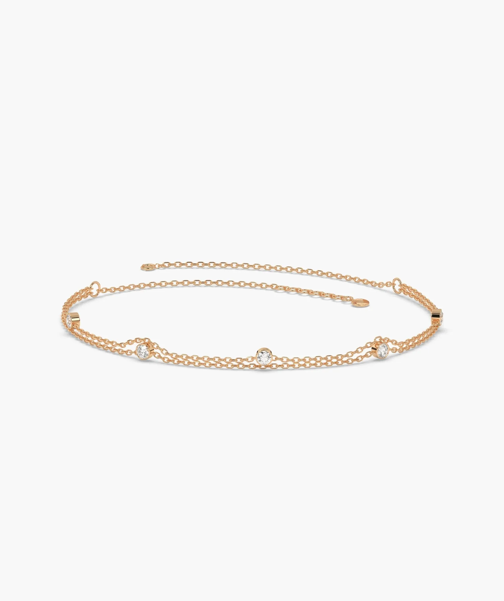 Minimalist Diamond Charm Bracelet