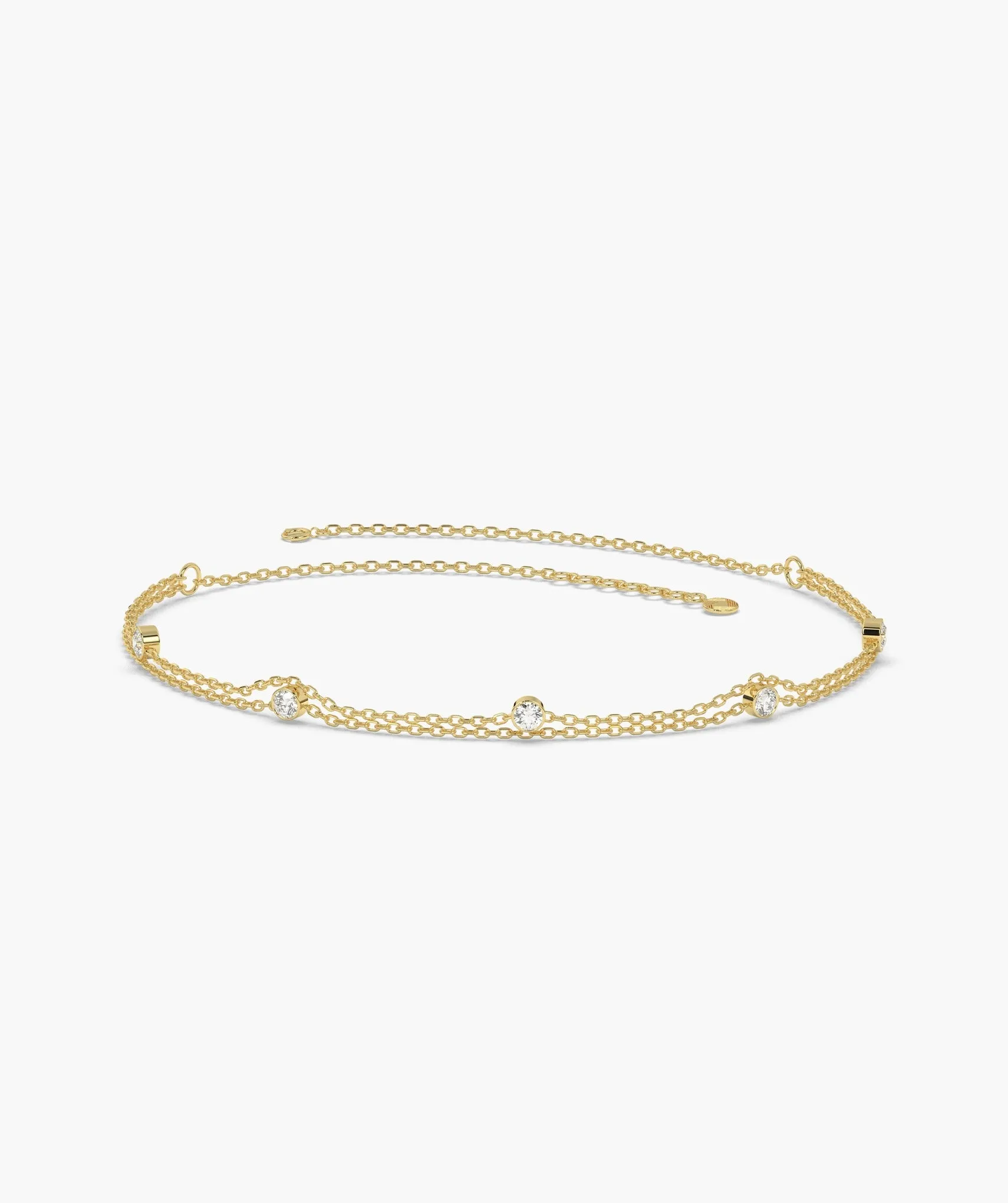 Minimalist Diamond Charm Bracelet