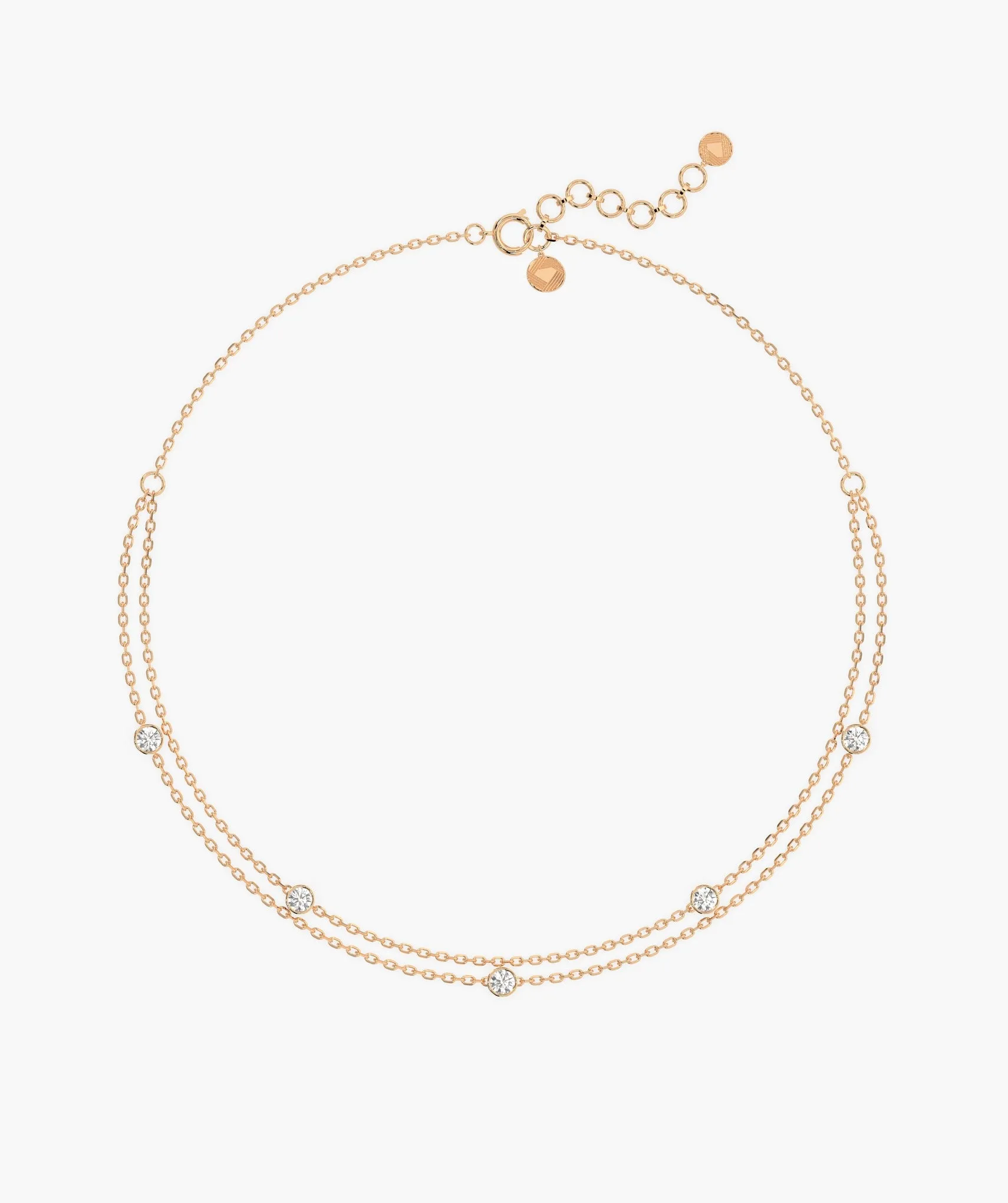 Minimalist Diamond Charm Bracelet