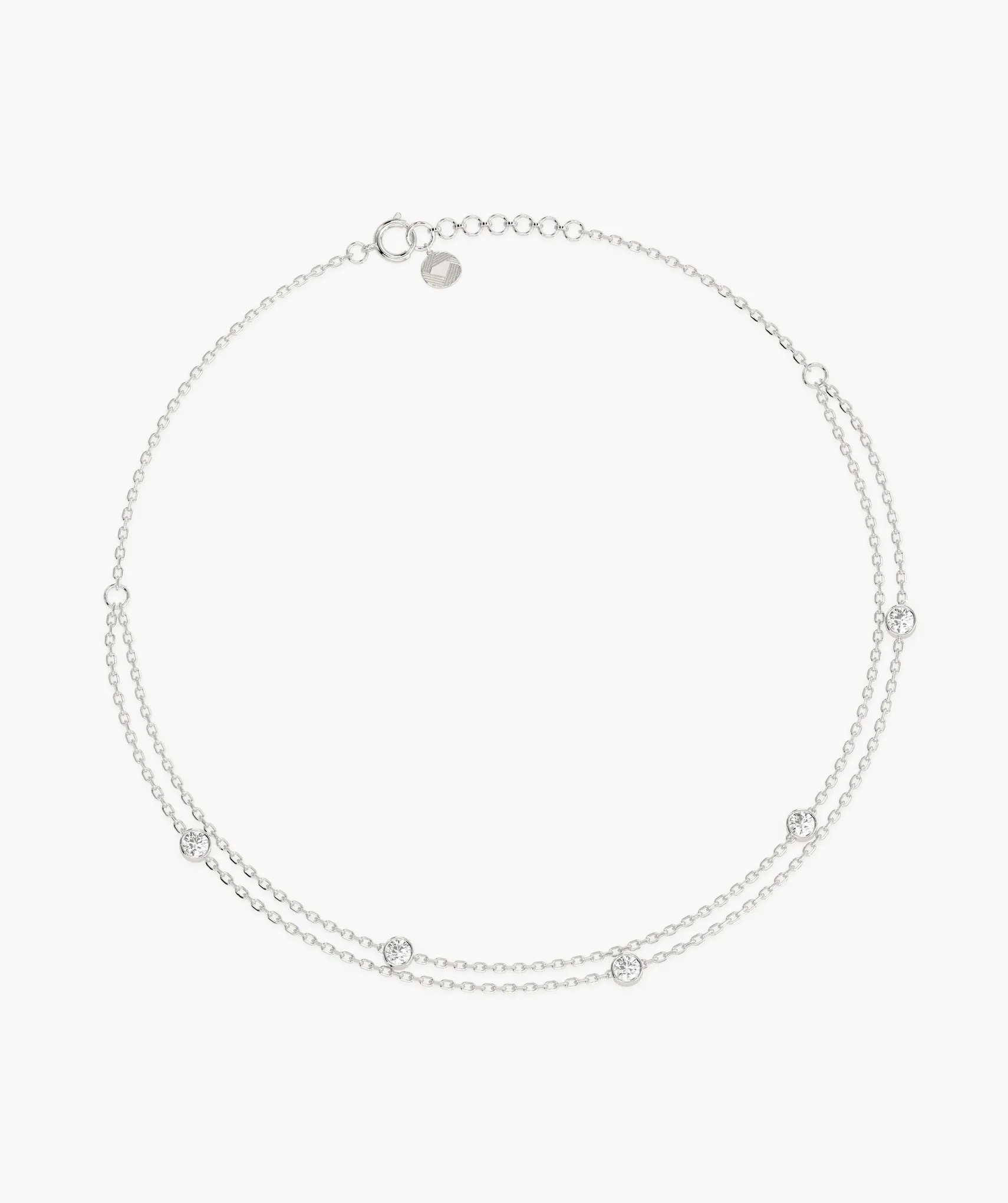 Minimalist Diamond Charm Bracelet