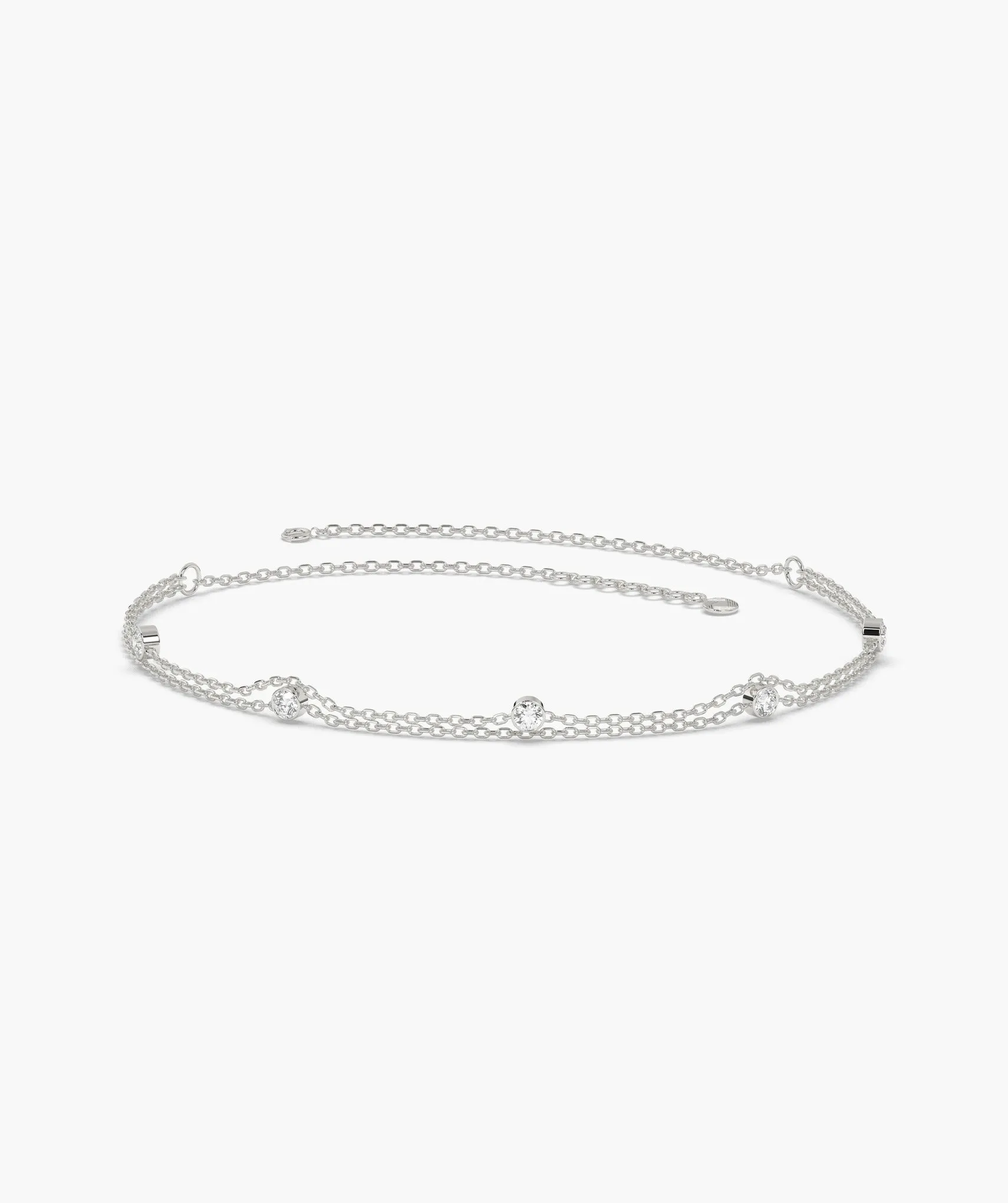 Minimalist Diamond Charm Bracelet
