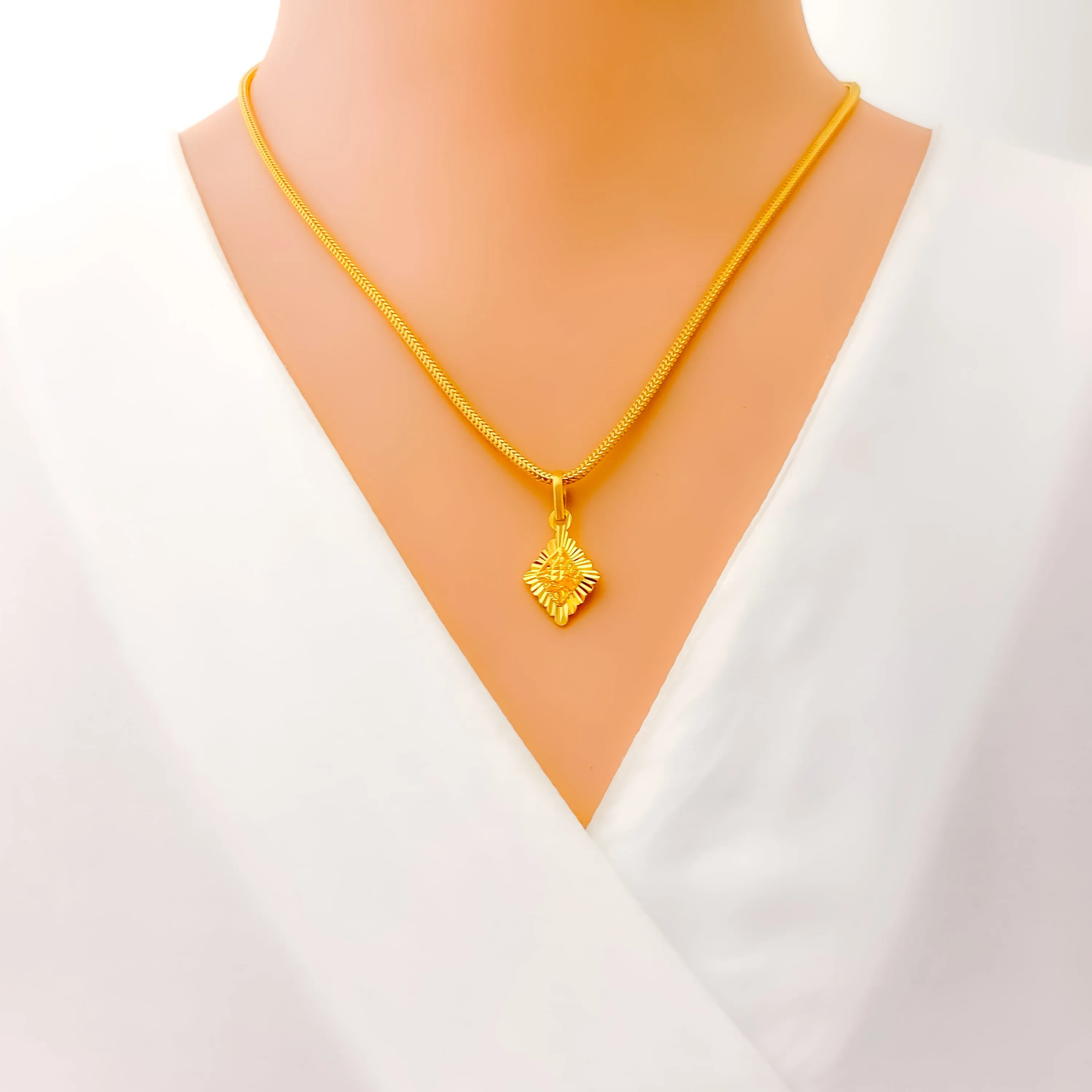 Minimalist Polished 22k Gold Pendant