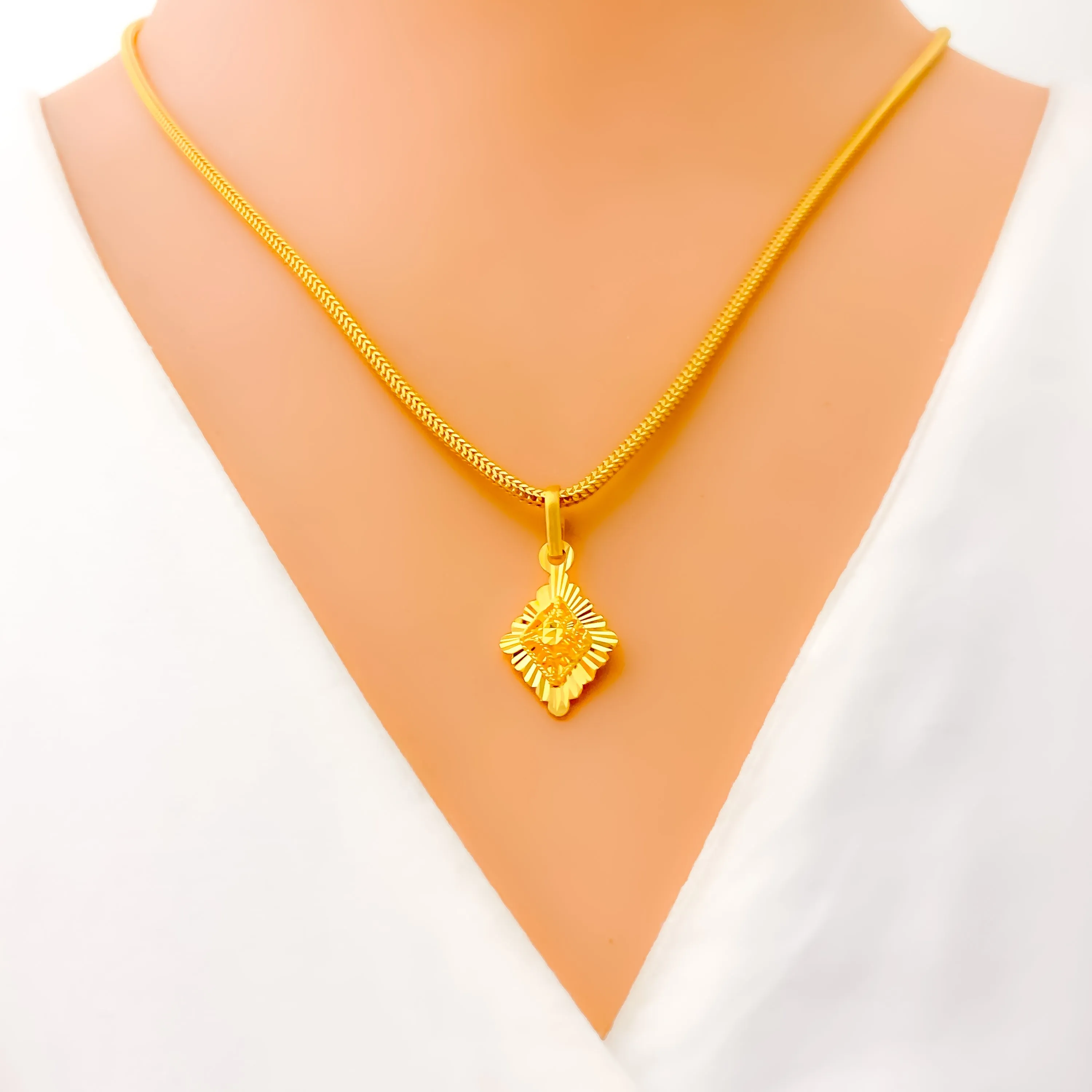 Minimalist Polished 22k Gold Pendant