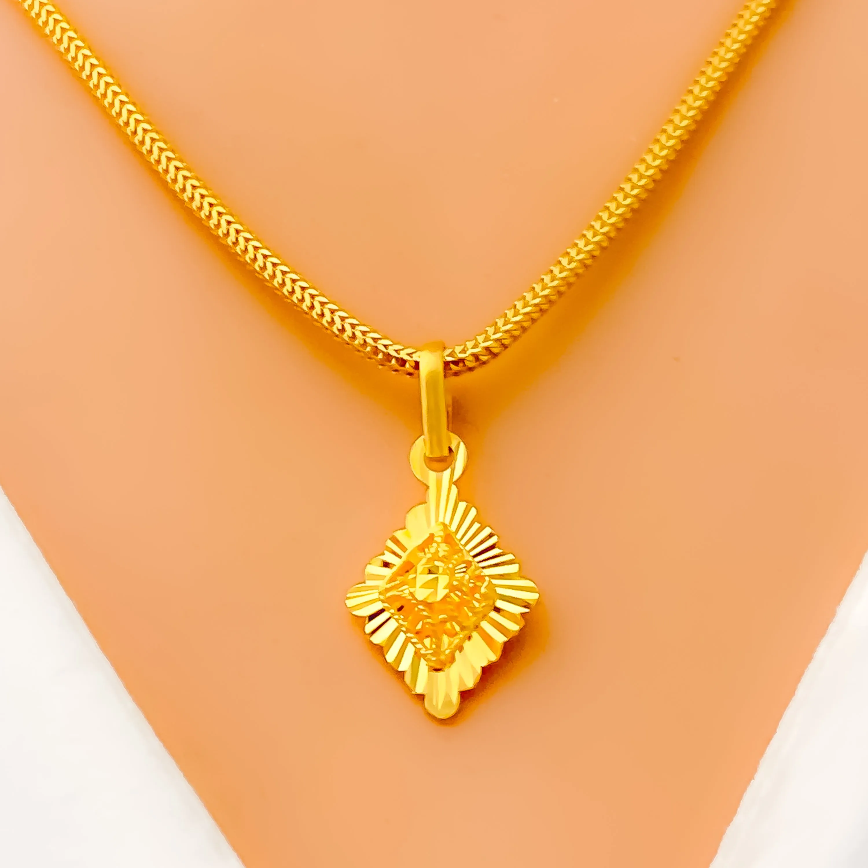 Minimalist Polished 22k Gold Pendant