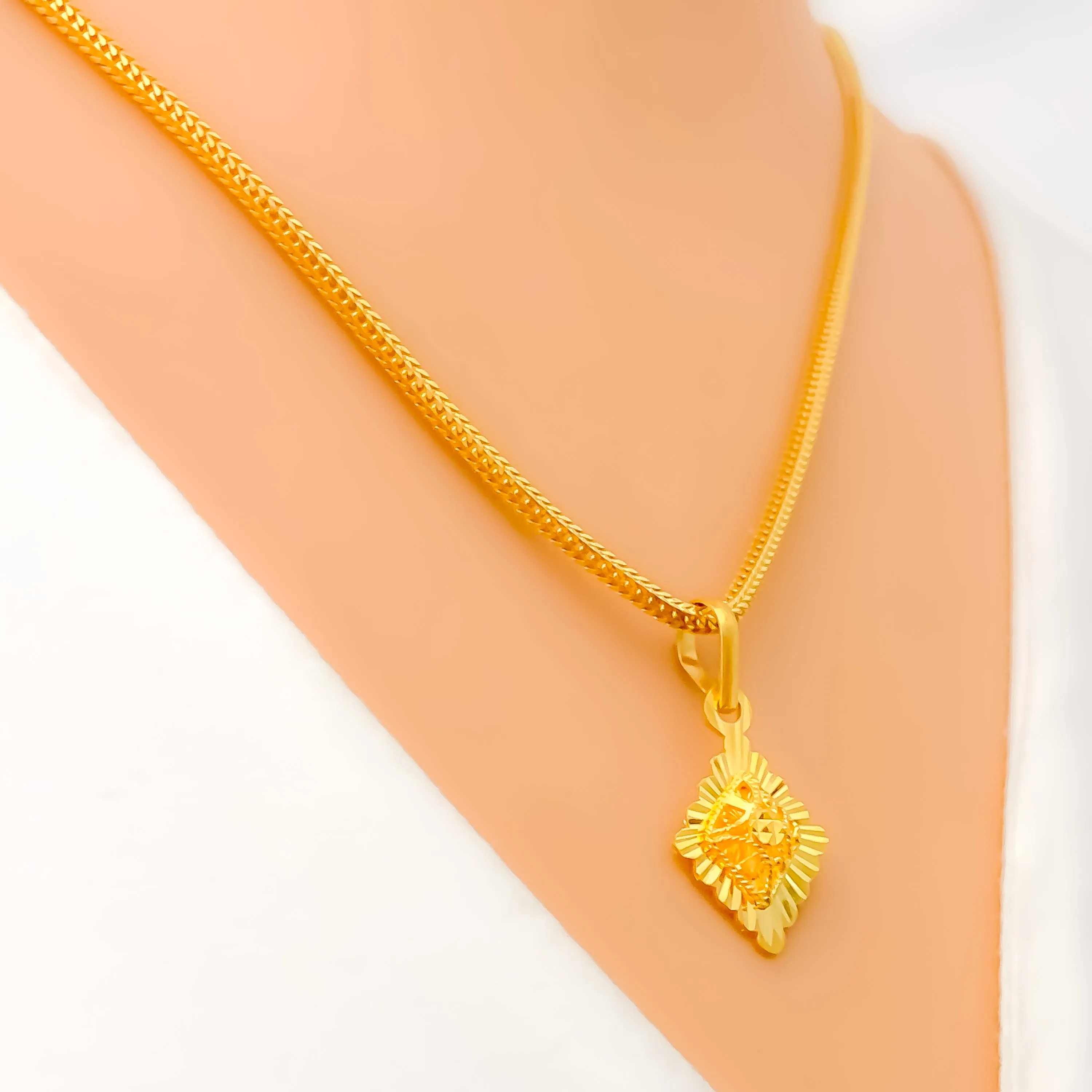 Minimalist Polished 22k Gold Pendant