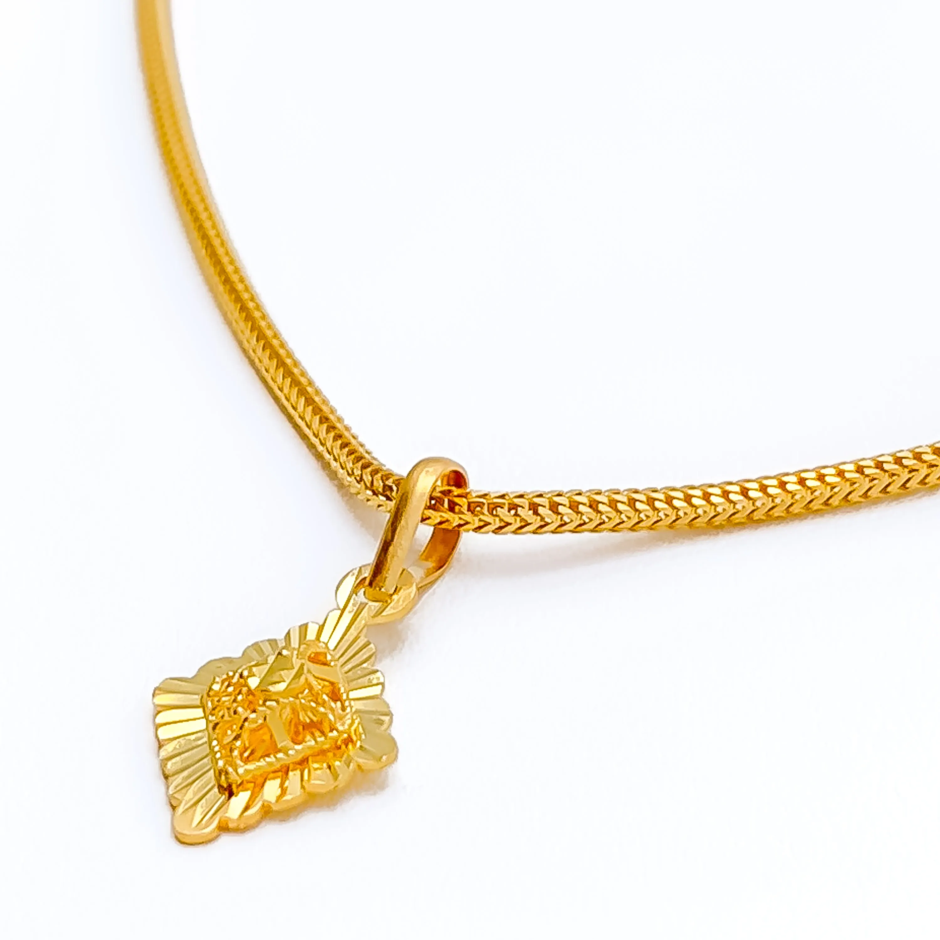 Minimalist Polished 22k Gold Pendant