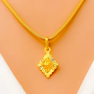 Minimalist Polished 22k Gold Pendant
