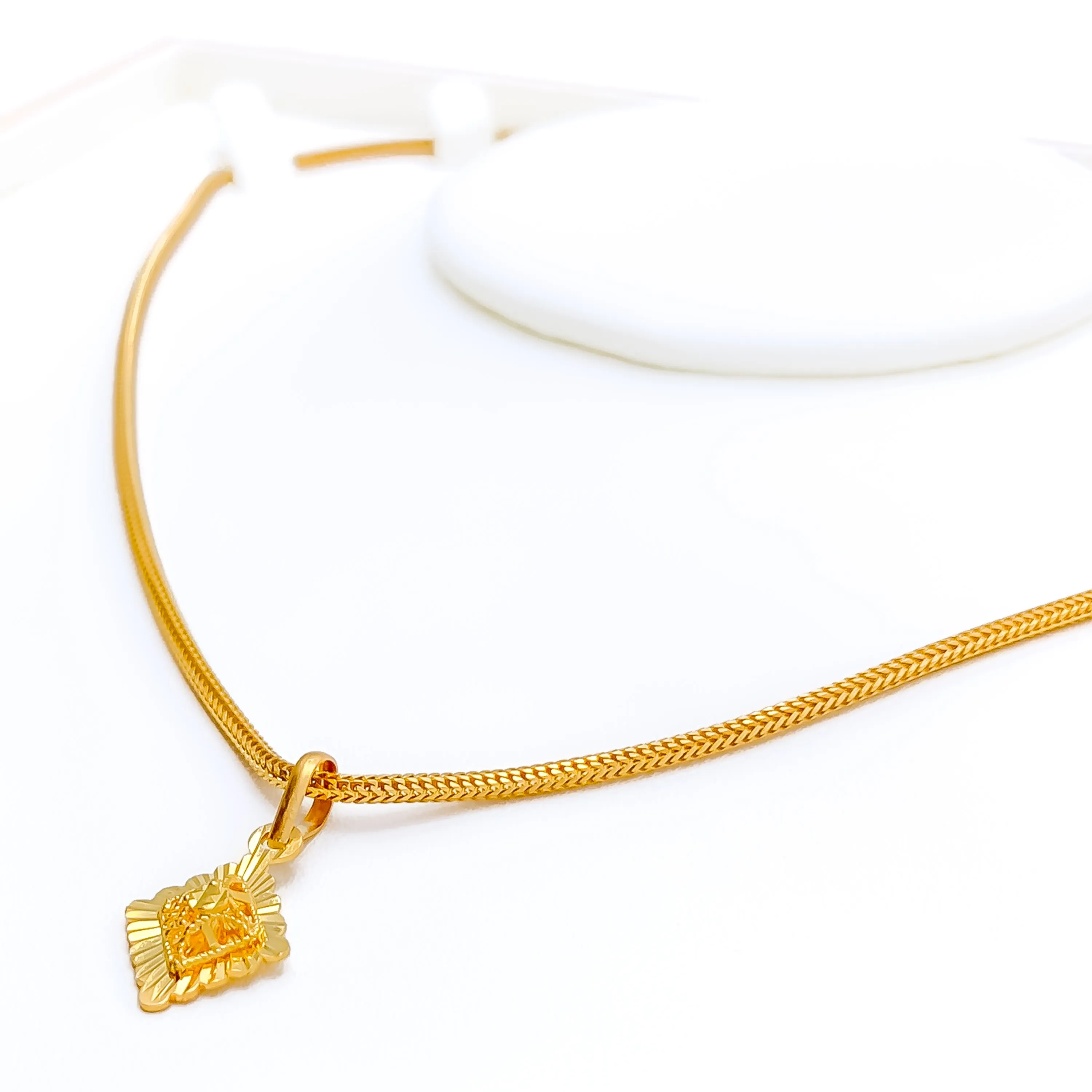 Minimalist Polished 22k Gold Pendant