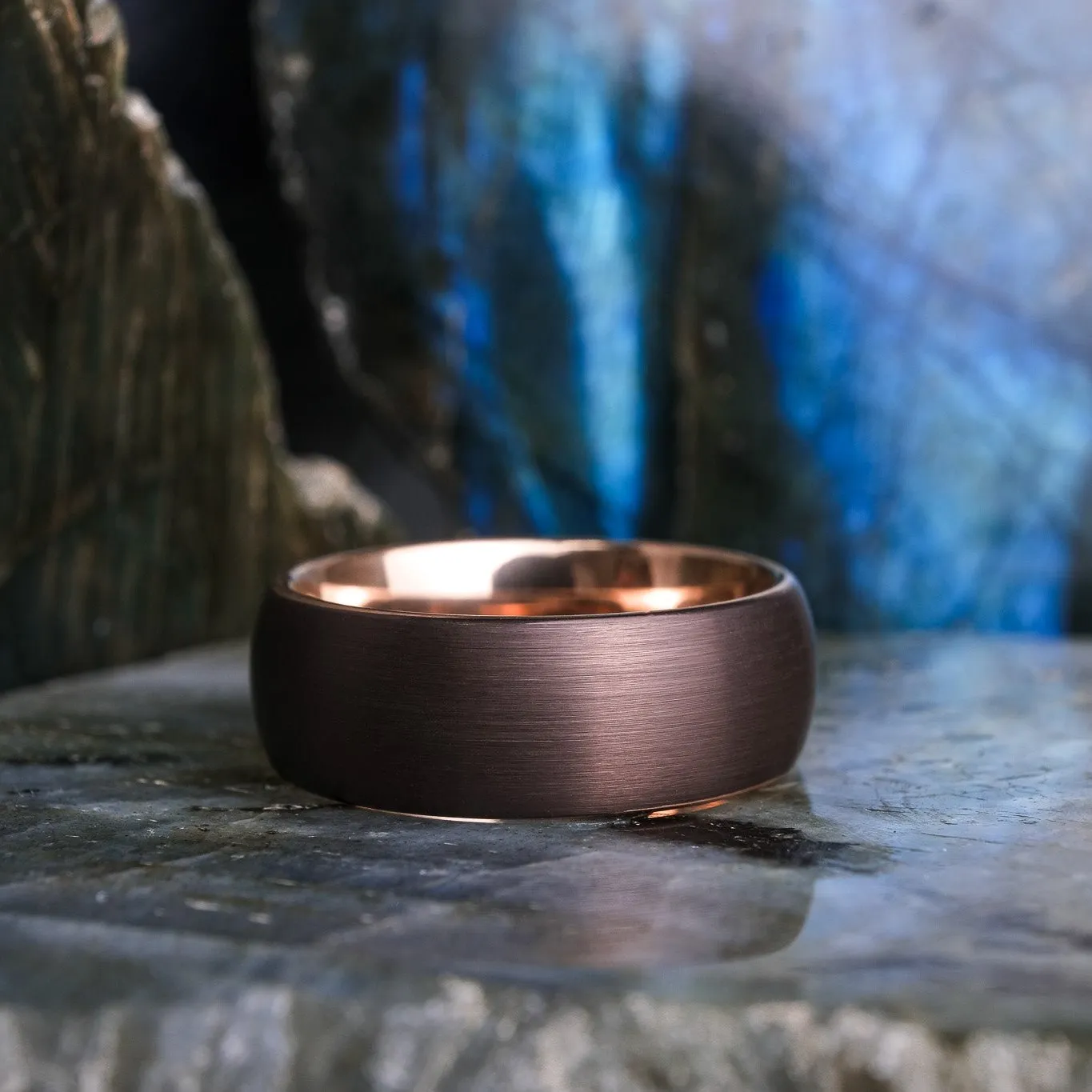 Mocha Brown Brushed / Rose Gold - 8mm